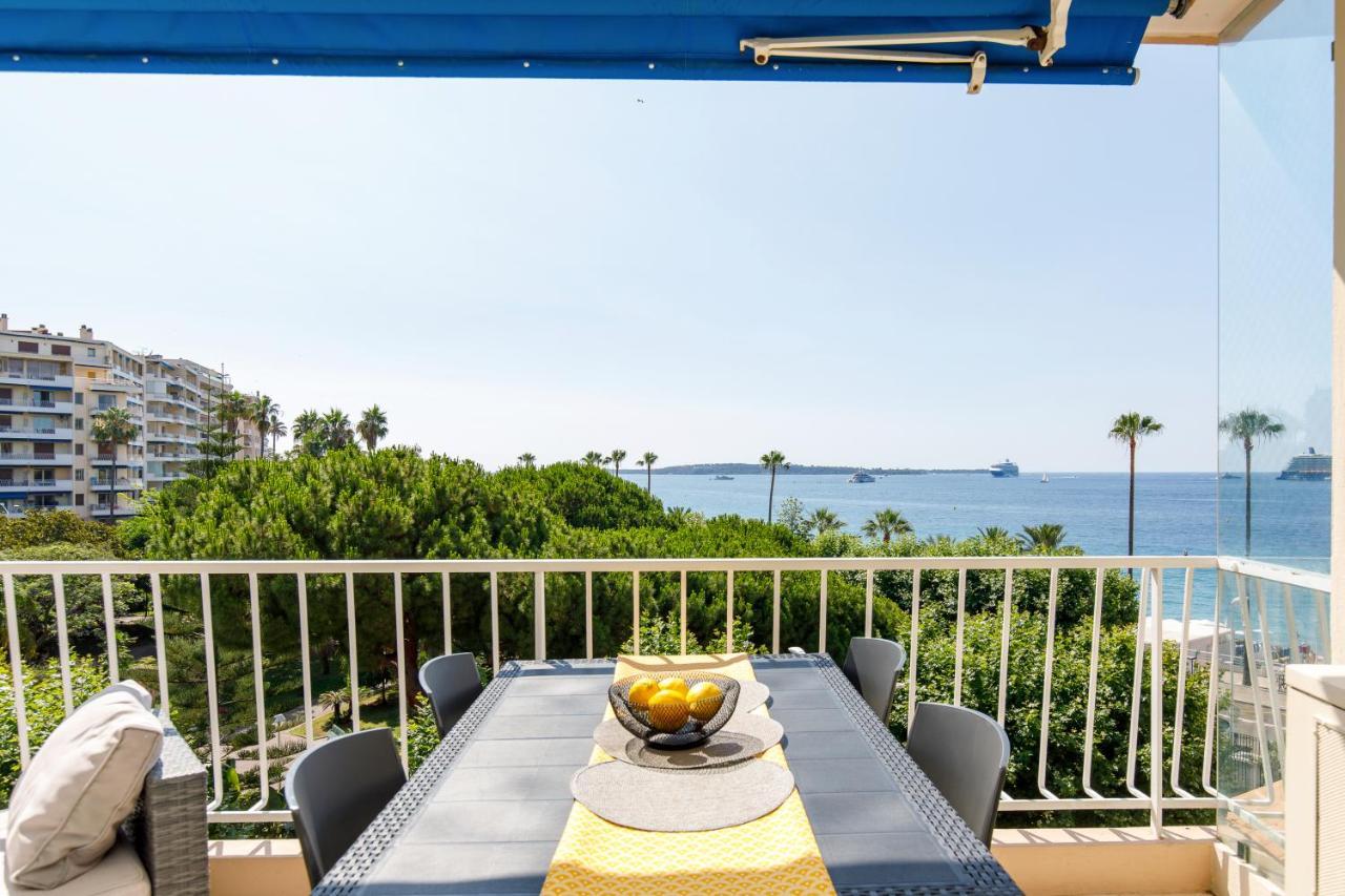 Vue Mer Exceptionnelle Sur Plage Du Midi En 1Re Ligne- 2 Chambres Cannes Luaran gambar